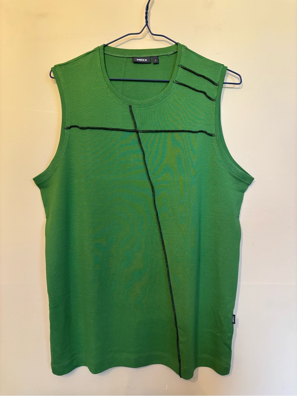 MEXX Green Sleeveless Tank with Black Contrast Trim